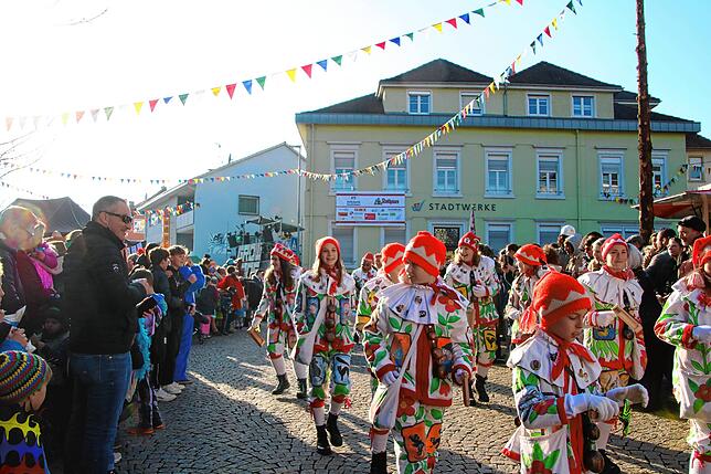 Bild 16: Fasnachts-Auswerfen und Narrenbaumstellen: Bilder des Hochrhein Narrentreffens in Tiengen (Teil 2)