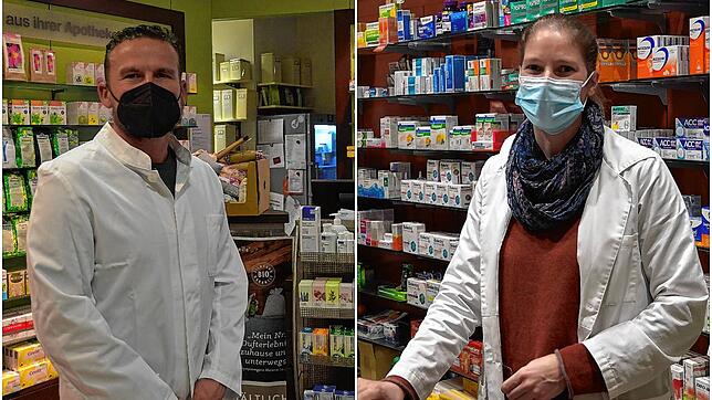 Apotheker Matthias Maunz aus Markdorf und Apothekerin Angelika Mader aus Bermatingen.