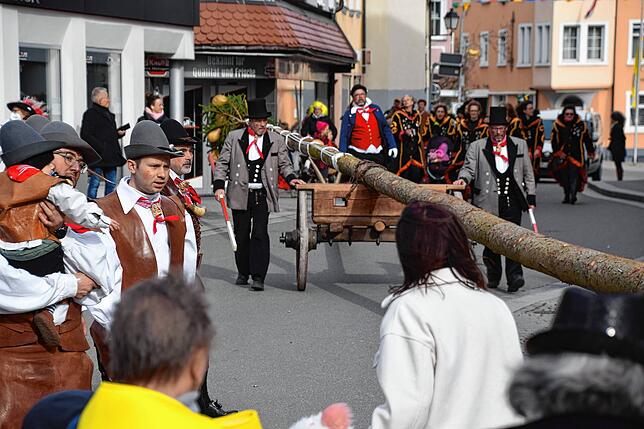 Bild 36: Bilder vom Narrenbaum-Umzug in Stockach mit Schaulustigen