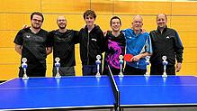 Die Doppelvereinsmeister des TTC Laufenburg (von links): Pierrick Zimmerman, Simon Köpfer, Moritz Ruch, Tobias Pätzmann, Lothar Bächle ...