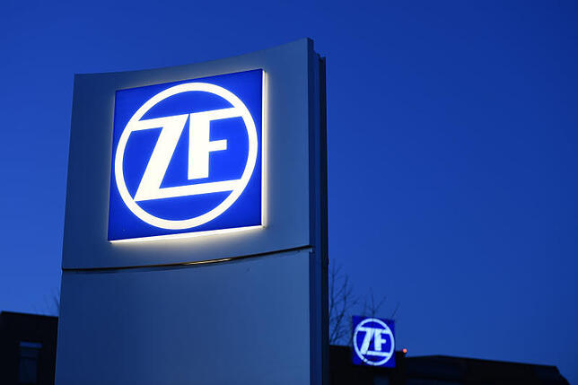 Das Logo der ZF Friedrichshafen Aktiengesellschaft.