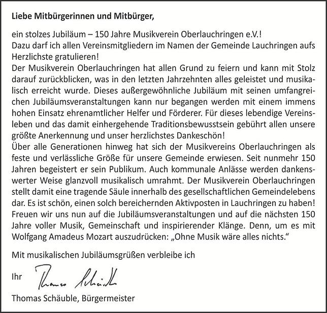 Bild 2: 150 Jahre Musikverein Oberlauchringen: Programm für alle Generationen