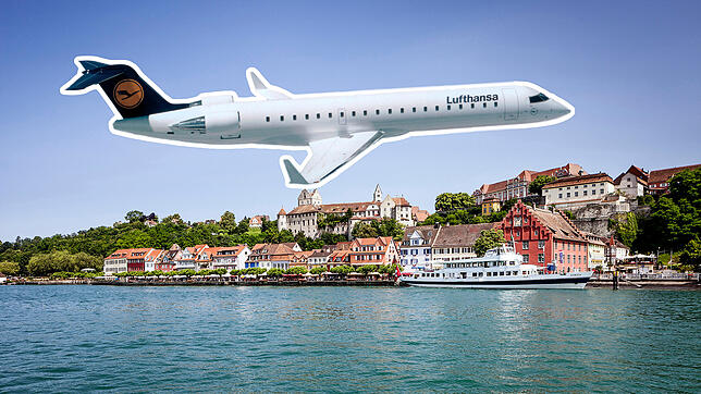 Die &bdquo;Meersburg&ldquo; über Meersburg: Die Maschine hat insgesamt 26.700 Flüge absolviert.