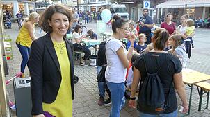 Auch Schrambergs neue Oberbürgermeisterin Dorothee Eisenlohr war unterwegs.
