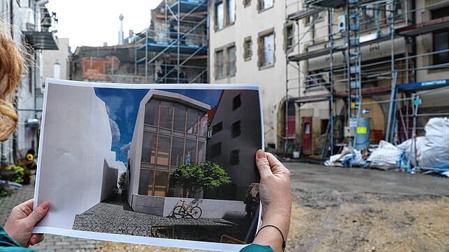 Bauherrschaft und Architekt haben dem Gestaltungsbeirat den ersten Entwurf für den Ersatzbau im Hinterhof des Stadlerhauses vorgelegt.