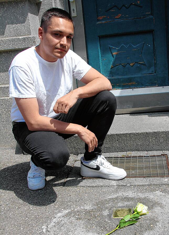 Mattis Neumann ist Pate für den Stolperstein in der Hindenburgstraße.
