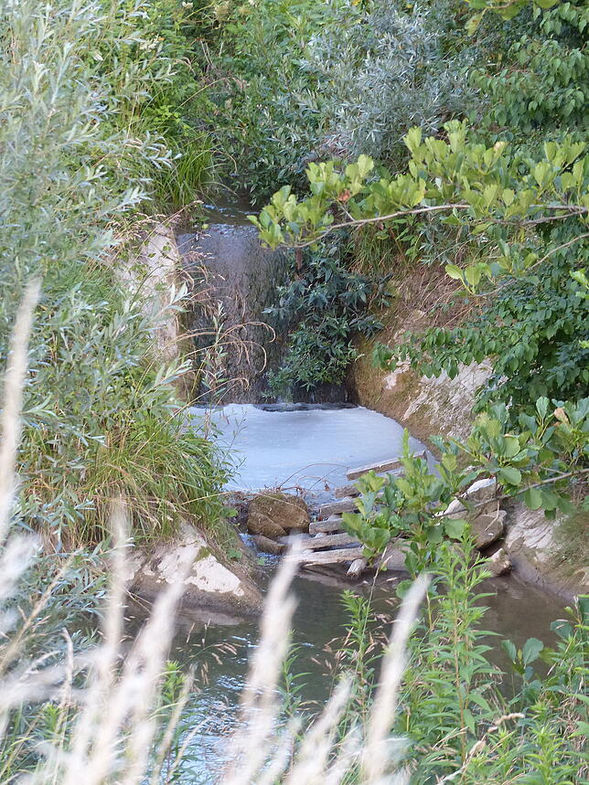 Die Umgestaltung der drei Bäche, damit Fische und andere Wassertiere bachaufwärts wandern können, Wohnraum und Brut-, beziehungsweise ...