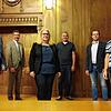 Trafen sich zu einem Gespräch (v.l.): Bürgermeister Severin Graf, OB Erik Pauly, Nadin Lorenz-Schmidt (City-Management), Patrick Schmoll ...