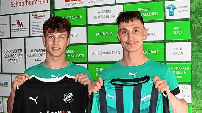 Neu beim FC Zell: Peter Krieg (links) und Michael Kuttler spielen in der nächsten Saison im Brühlpark.