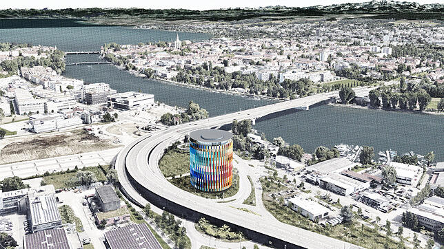Attraktion an der Konstanzer Schänzlebrücke: Bis 2021 entsteht hier das Asisi-Panorama.