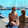 Michael Schempp und seine Freundin verbringen die Mittagspause gerne an der Seestraße. Im Wasser abkühlen, schwimmen und in der Sonne ...