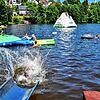 Das Strandbad am Klosterweiher in St. Georgen.