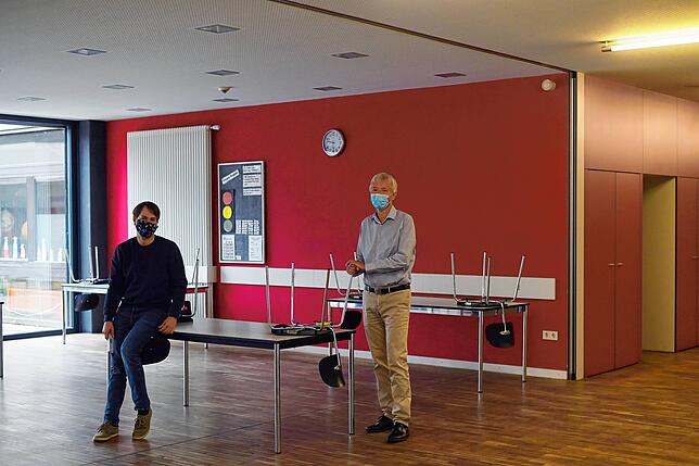 Gerold Ehinger, Leiter der Tannenhag-Schule (rechts), und sein Stellvertreter Christian Urff
