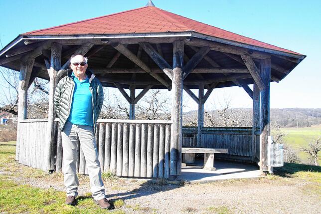 Lieblingsplatz: Der Pavillon in Horheim bietet eine wunderschöne Aussicht und ist einer der Lieblingsplätze von Helmut Bähr.