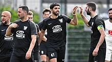 Glückwunsch zum Hattrick: Amin El-Ghazi (Nr. 47) erzielte drei der fünf Tore des TuS Stetten beim ungefährdeten 5:1-Erfolg gegen den FC ...