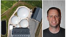 Der Bräunlinger Boris Dold projektiert Biogasanlagen in mehreren Ländern Europas. Die aus der Luft fotografierte Anlage steht in Simard ...