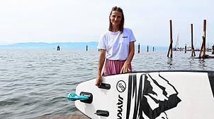 Mit der elektrischen Finne von JayKay soll jedes SUP zum selbst fahrenden Board werden.
