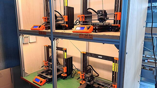 Einige Bauteile der Toilette werden mittels 3D-Drucker hergestellt.