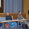 Die Jahreshauptversammlung der Bürgerenergie Niedereschach findet unter erschwerten Corona-Bedingungen statt. Von links der ...