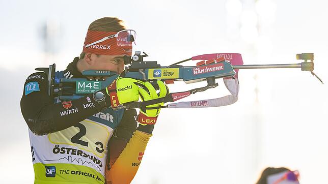 Perfektes Schießen: Biathlet Fabian Kaskel aus Bad Säckingen legte am Schießstand mit die Basis für Staffel-Silber der deutschen ...