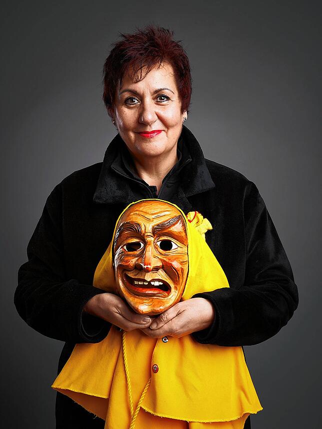 Andrea Hafner ist an der Fasnacht ein Gelbfüßler.