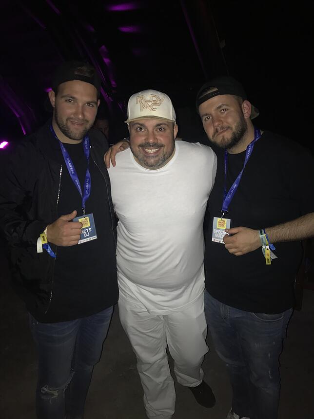 Raphael Albert (von links), Rudy MC und Marian Bayer. Rudy MC ist einer der bekanntesten österreichischen DJs, der auch international ...