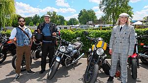 Bild : Diese Motorradfahrer sorgen am Bodensee für Staunen - so schick!