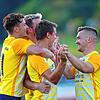 Die Spieler der SG Dettingen-Dingelsdorf freuen sich über den Treffer zum 3:1 gegen den SC Gottmadingen-Bietingen.