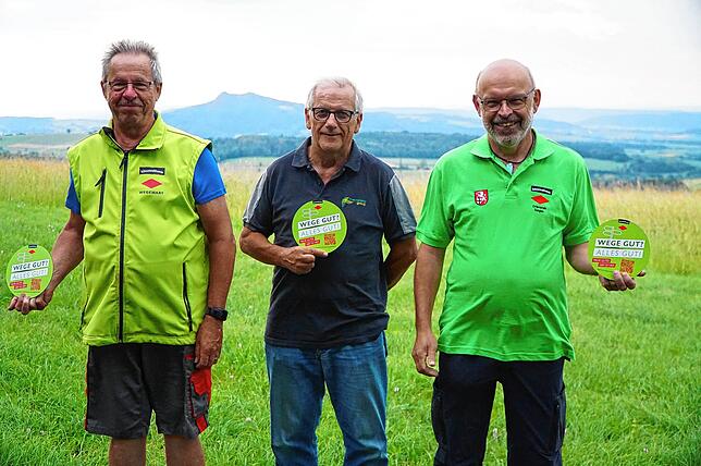 Walter Zepf, Adelbert Zeller und Bernhard Keller sind als Wegewarte für den Schwarzwaldverein aktiv und betreuen rund 100 Kilometer des ...