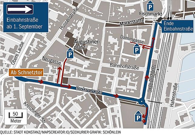 Bild 3: Achtung, Einbahnstraße! Das ändert sich in der Konstanzer Altstadt am 1. September