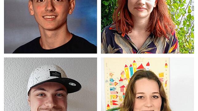 Sie haben konkrete Vorstellungen, was die Politik bewirken und erreichen soll (von links oben im Uhrzeigersinn: Justin Seese, ...