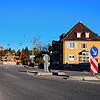 Die Baustelle in der Goethestraße geht bald in die zweite Phase und wird sich dann bis zu dieser Verkehrsinsel an der Gaswerkstraße ...