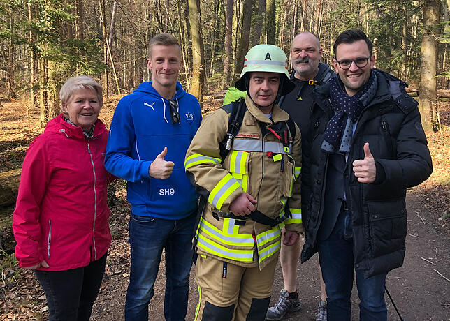 Am Dienstag hatte Kai Eichler Besuch vom Immenstaader Bürgermeister Johannes Henne. Auch er marschierte ein Stück mit.