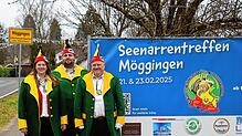 Die Planungen für das Seenarrentreffen in Möggingen laufen bei der Welsbartzunft auf Hochtouren (von links): Zunftmeisterin Michaela ...