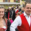 Ein Kreiserntedankfest mit viel, viel Herz. Hier präsentieren Anna und Patrick beim Umzug die Bräunlinger Landjugend.