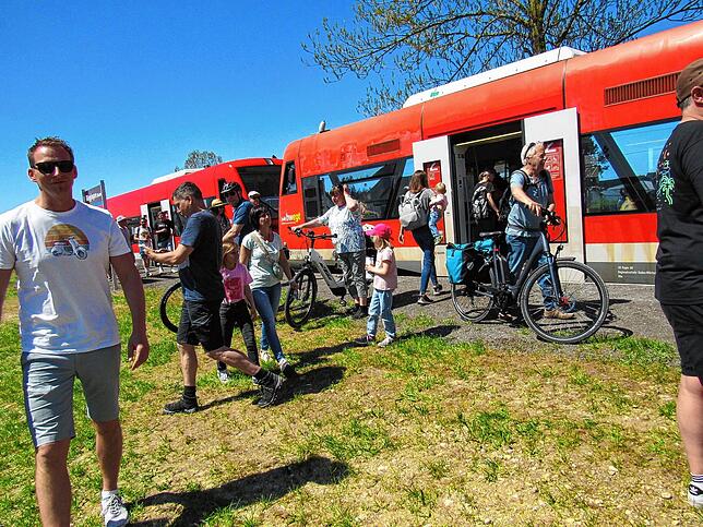 Halt der Biberbahn.