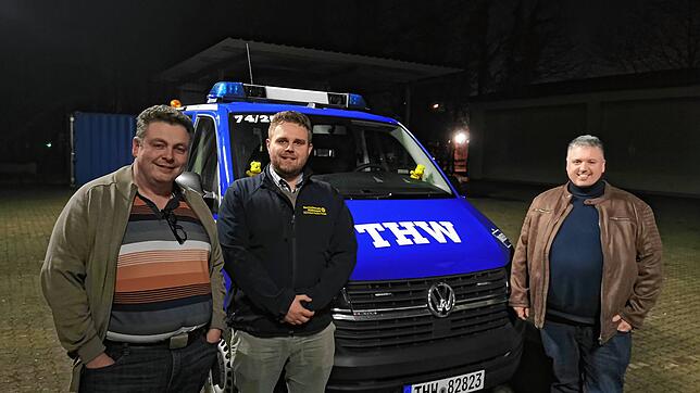 Die drei THW-Ortsbeauftragten im Landkreis Waldshut (von links): Tobias Roming (Laufenburg), Christian Hipp (Waldshut-Tiengen) und ...