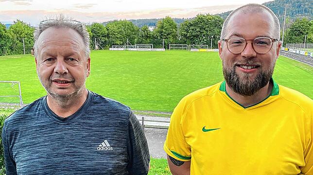 Neues Trainerduo: Hannes Rüther (links) und Daniel Moll trainieren künftig den SV Albbruck.