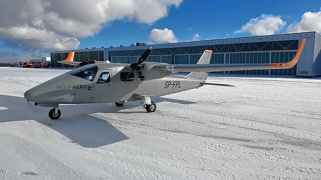 Mit diesem Flugzeug vom Typ Tecnam P2006T der polnischen Firma MGGP Aero wurden am Sonntag die Vermessungsflüge über dem Landkreis ...