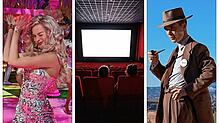 &bdquo;Barbie&ldquo; (links) oder &bdquo;Oppenheimer&ldquo; (rechts)? Wer jetzt ins Kino will, steht vor einer schwierigen Entscheidung.