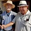 Burgschreiber Markus Manfred Jung und Filmemacher Gusty Hufschmid (von links).