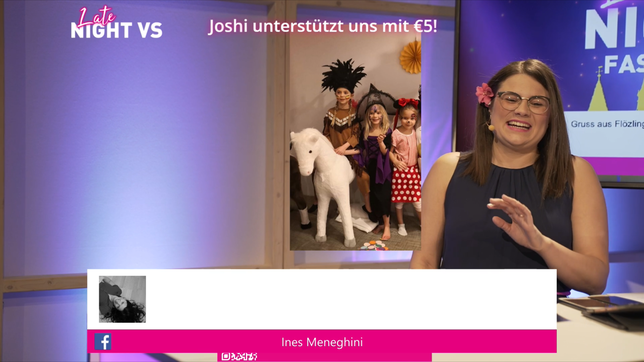 Isabel Kratt kommentierte live die Rückmeldungen der Zuschauer beim Fasnet Spezial. Oben auf dem Bildschirm wurden ständig die ...