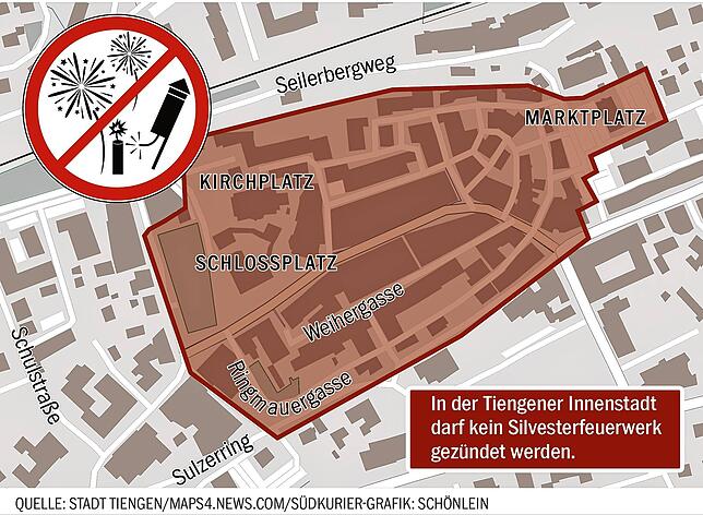 Das Verbotsgebiet in Tiengen.