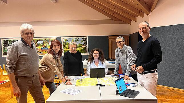 Franz Spatz, Martina Räuchle, Andrea Geng, Anja Isele, Marion Pfeiffer und Thomas Eichkorn entwickeln die spannende Planung des neuen ...