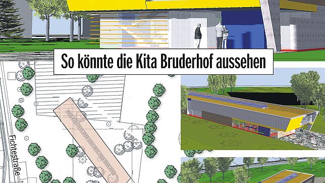 Bild : Provisorium hat bald ein Ende: Bruderhof-Kita kommt in gemeinsamen Neubau