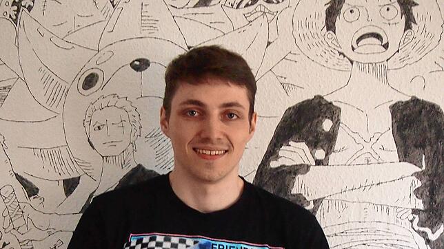 Daniel Fauser engagiert sich ehrenamtlich und liebt Manga-Comics, die er an die Wand seines Zimmers gemalt hat.