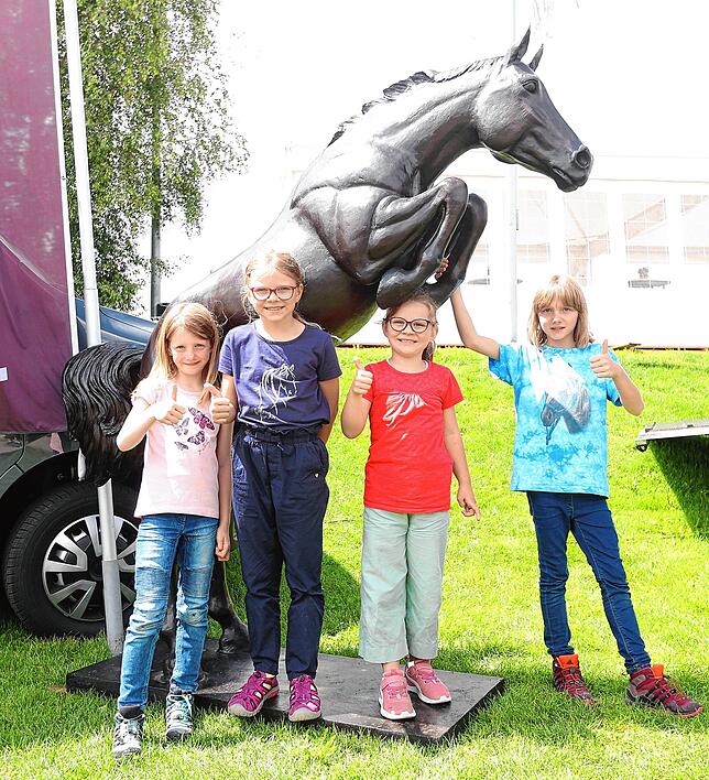 Das Hygienekonzept sieht zwar kein Kinderprogramm vor, dennoch gibt es beim Fest der Pferde viel zu entdecken, wie hier für Thea (von ...