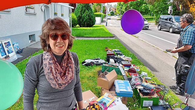 Christine Bergold ist in diesem Jahr zum ersten Mal beim Hofflohmarkt dabei.