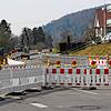 Die Bauarbeiten an der B34 dauern weiter an. Im Bild zu sehen ist das östliche Ende der Baustelle am Bahnhof in Ludwigshafen.