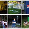 Szenen des vergangenen Sommers (im Uhrzeigersinn von links oben): nächtliche Notdurft an der Bischofsvilla, Müllberg am Morgen danach, ...